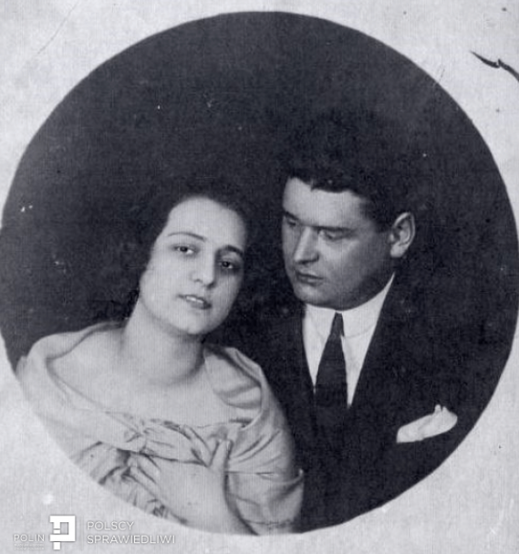 Jadwiga Purzycka Sławik z mężem Henrykiem (przed 1939)