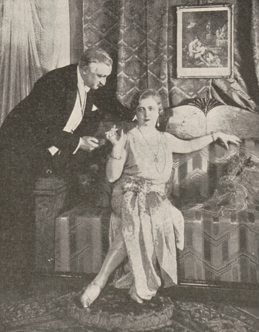T. Skarżyński (Bohdan) i M. Ćwiklińska (Laura) w sztuce Bal w obłokach T. Narodowy Warszawa (Świat, nr 3, 1930)