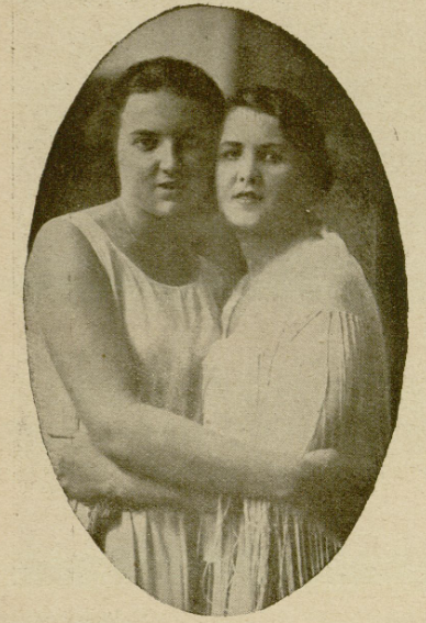 J. Kosytarzówna i W. Zgliczyńska podczas prób baletu Lalita T. Wielki Warszawa (Ilustracja nr 44, 1925)
