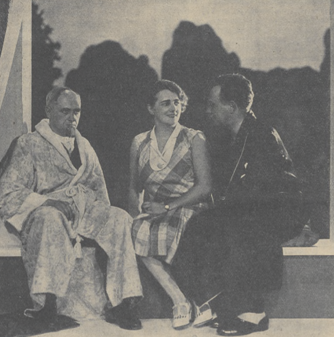 J. Orwid, J. Gzylewska, W. Lenczewski, w sztuce Egzotyczna kuzynka T. Letni Warszawa (7dni nr 33, 1930)