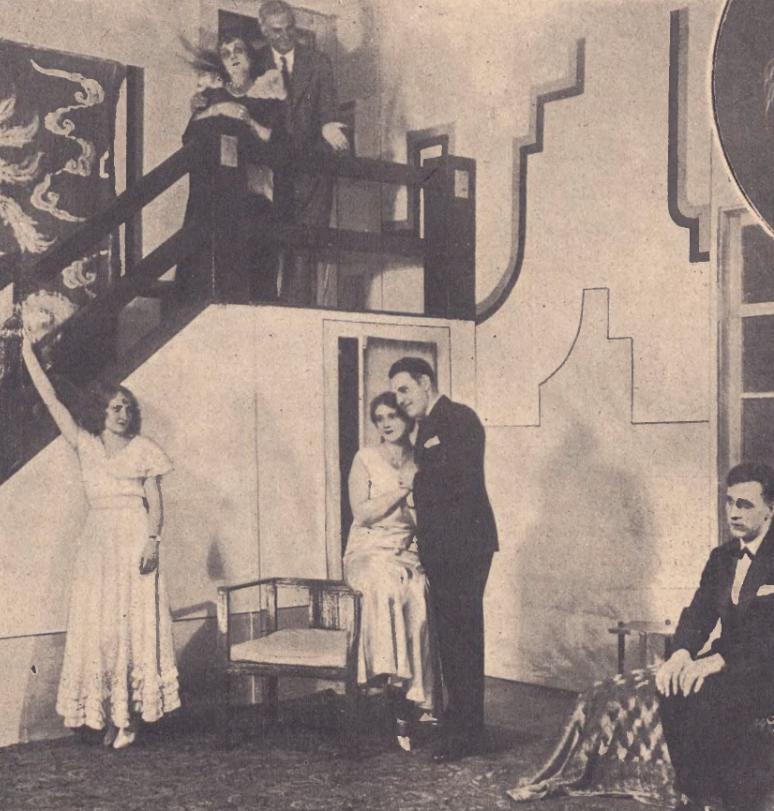 J. Zaklicka, E. Zasempianka, J. Tylczyński, M. Godlewski, J. Sachnowska, J. Nowacki w sztuce Roxy T. Polski Poznań (Ilustracja polski nr 47, 1931)